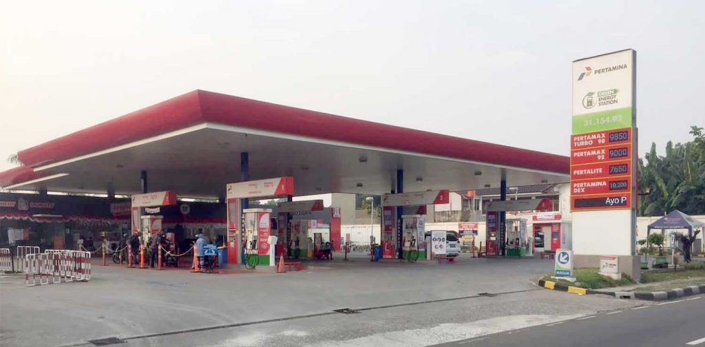 Pertamina oil and gas station